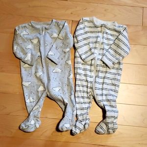 Petit Lem 3 months zippered PJs